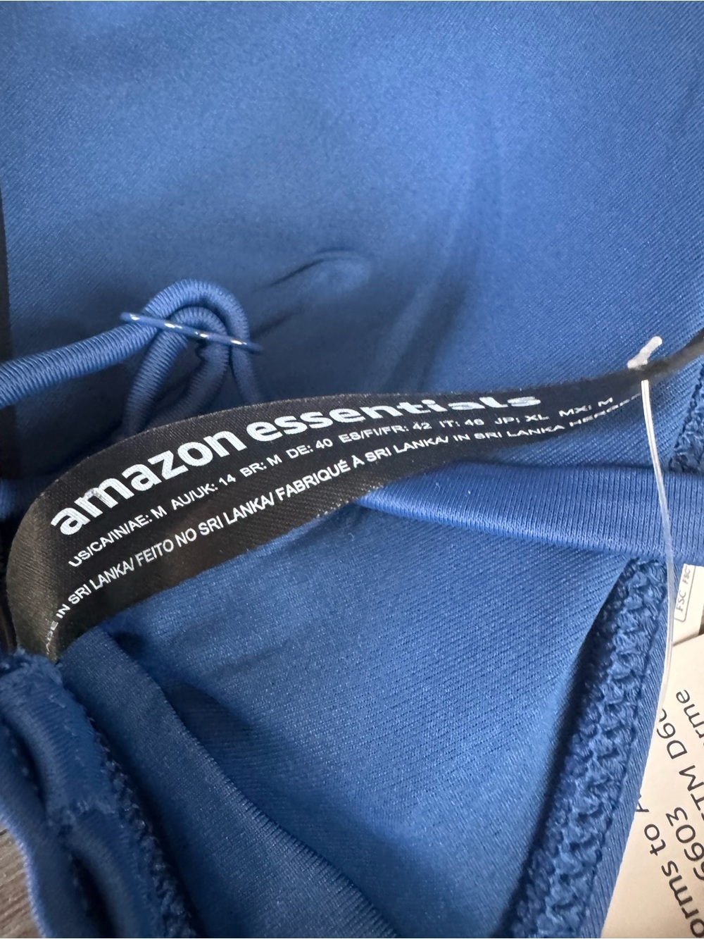 Amazon Essentials Navy Triangle Bikini Top - Picture 3 of 3
